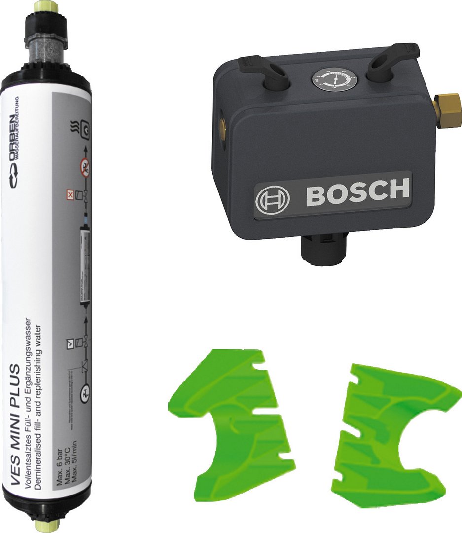 BOSCH Paket zur Wasseraufbereitung VES02 VES MiniPlus, Wandhalter,Fülleinrichtung