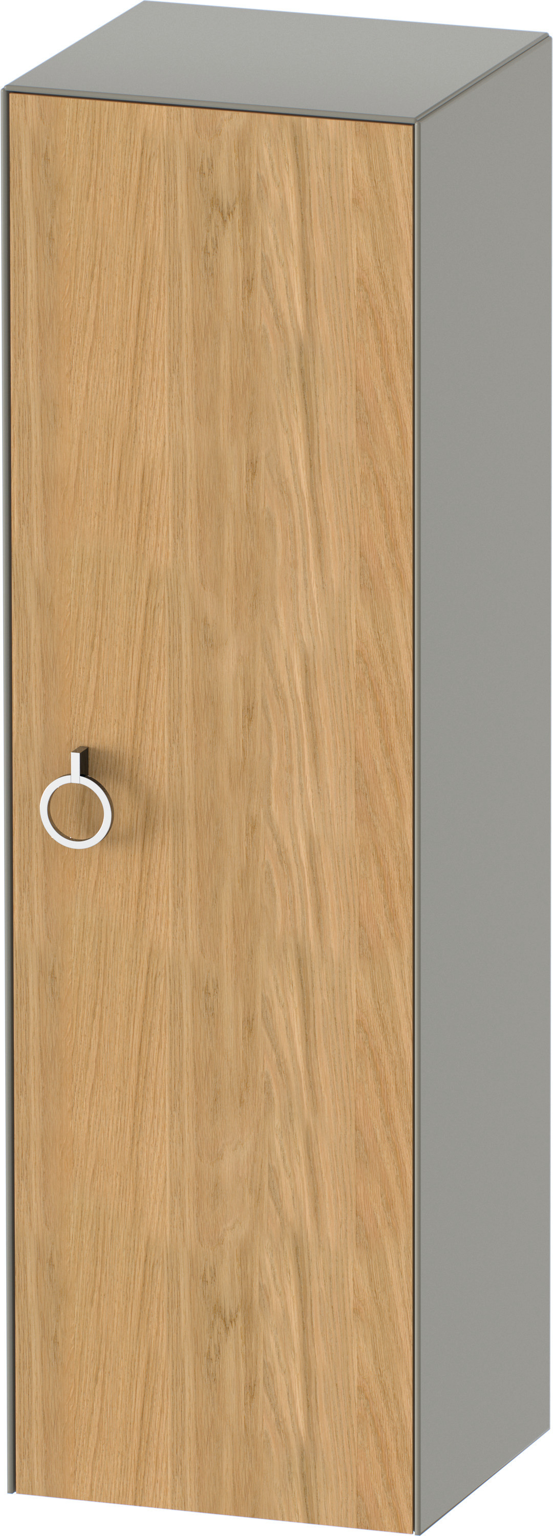 Duravit Halbhochschrank White Tulip,m.Griff TA r,1320x400x360,Eiche N.M./St.gr.Sdm