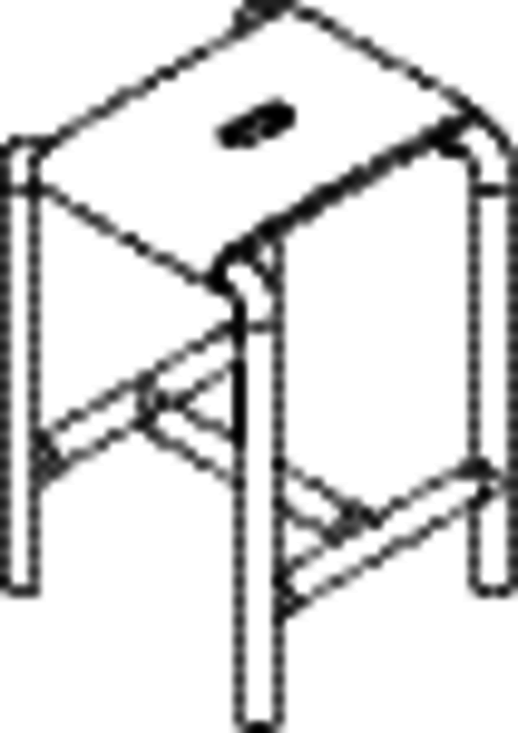 HEWI Hocker B=345mm,T=336mm,H=507mm reinweiß
