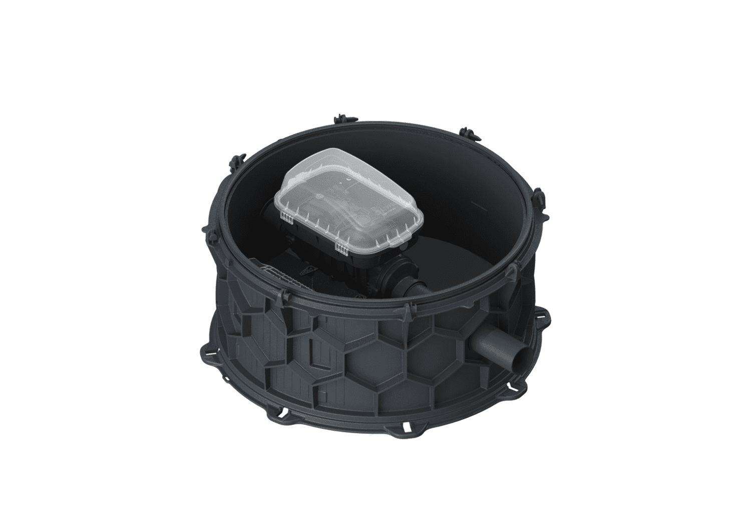KESSEL-Rückstau-Technikmodul Controlfix DN 100, geschl. Durchgangsgerinne