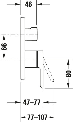 DU C.1 Einhebel-Wannenmischer UP,Eckig Keramikmischsyst., Chrom HG