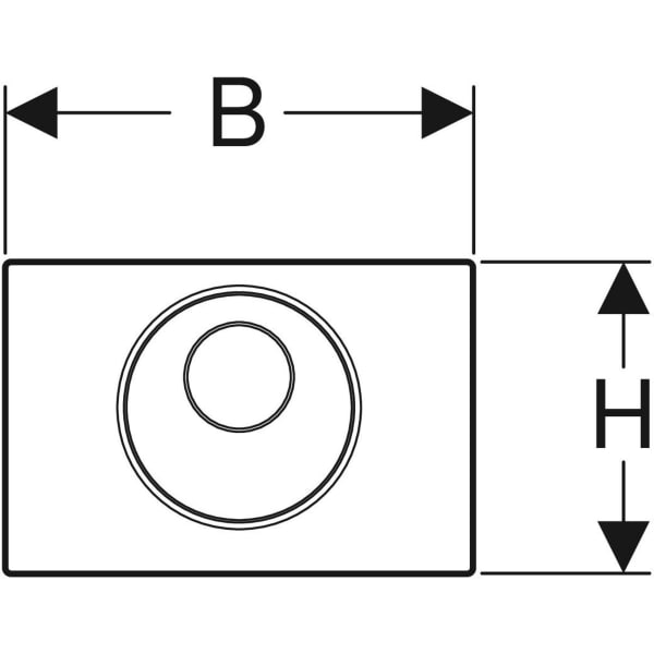 Geberit Sigma10 WC-Strg. elektron.Spül, Batt. 2-M-Sp., auto./bl/man./BT, gebü. pol.