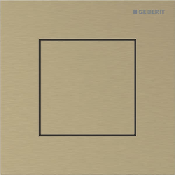 Geberit Typ 40 BetPl., eckig, f. UR-Strg. pneum. Sp., messing gebürstet, Etc