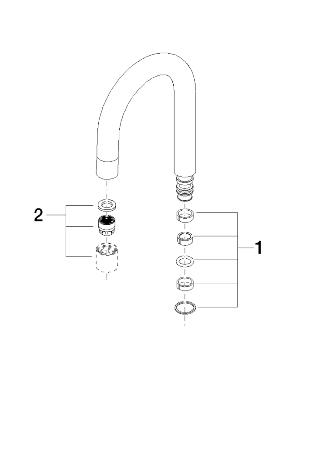 DO Auslauf ERSATZTEILE 90282221502 100 mm, 4,54 l/min. Platin