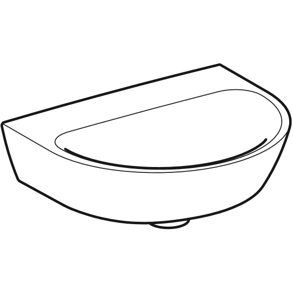 Geberit Renova Handwaschbecken, 45x36cm o. Hl., o. Ül., weiß, KeraTect