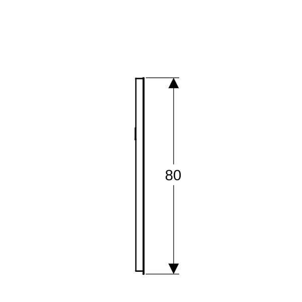 Geberit Renova Compact Lichtspiegel 40x80x3,5cm