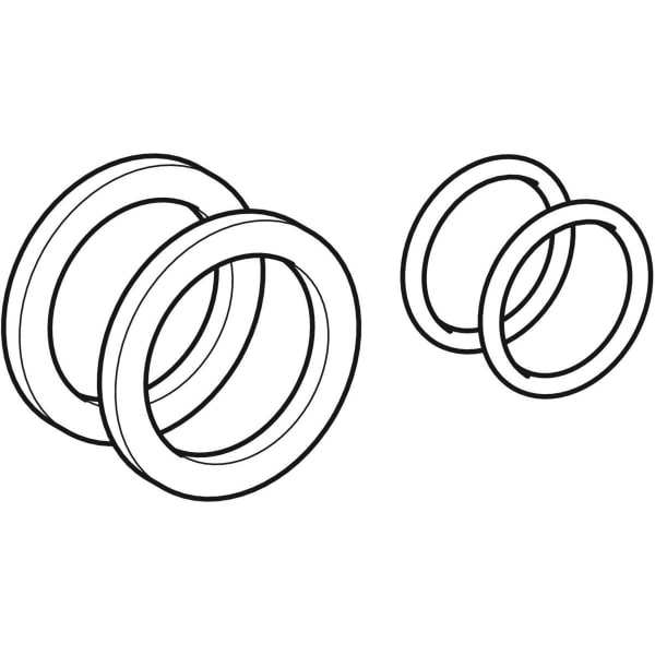 Geberit Mepla Dichtungsset EPDM/PE-LD d20 bestehend aus 2x O-Ring und Scheibe