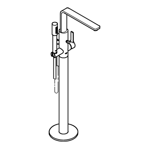 GROHE EH-Wannenbatterie Lineare 23792_1 Bodenmontage Fertigmontageset chrom