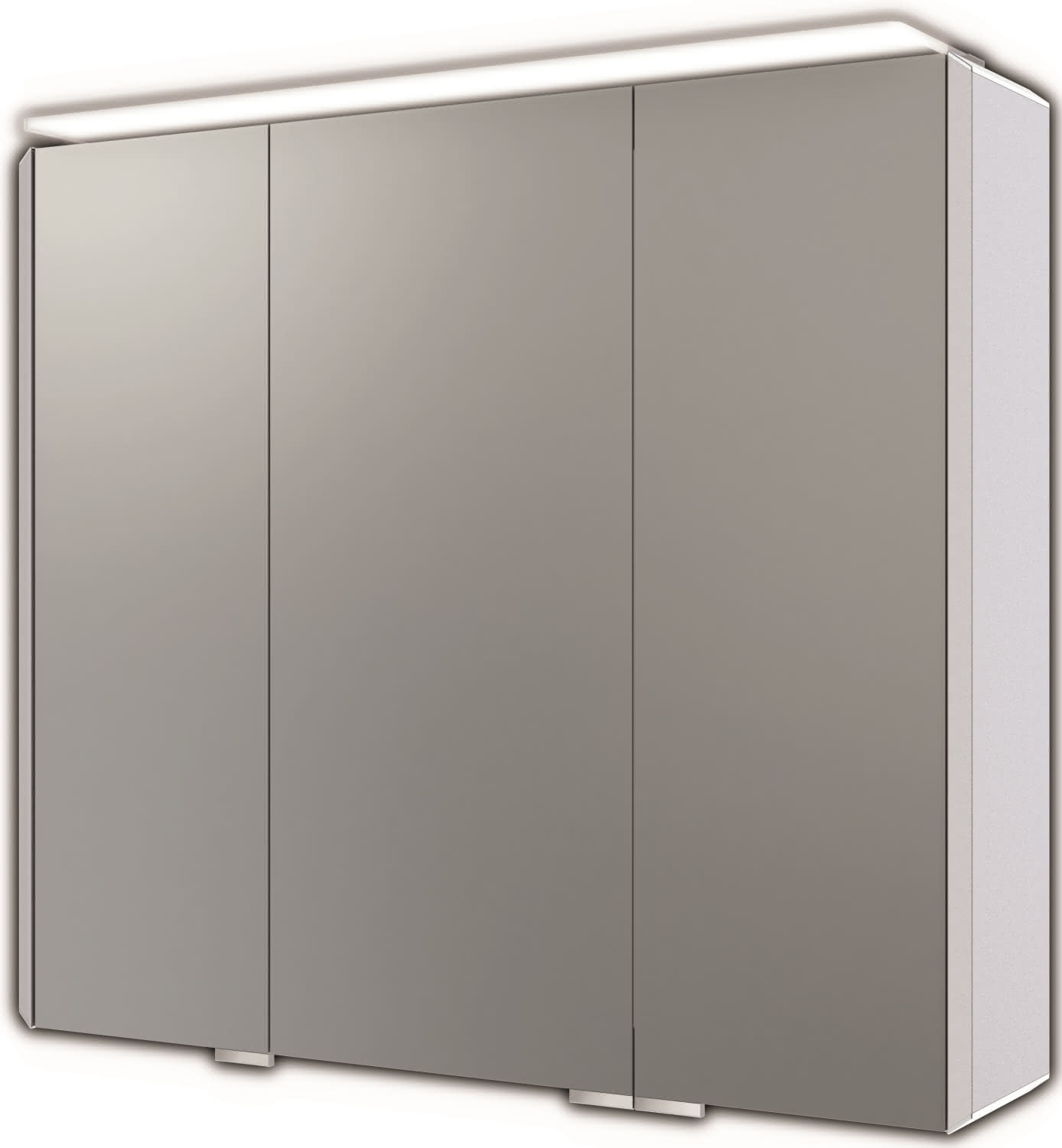 AS ALU-BASIC LED-Spiegelschrank Breite 80 x Höhe 70 cm mit Lichtsegel AS ALU-BASIC LED-Spiegelschrank Breite 80 x Höhe 70 cm mit Lichtsegel