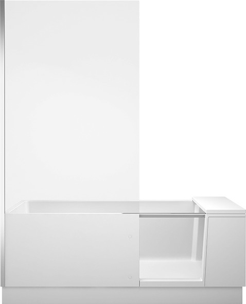 DU Shower+Bath Badewanne 1700x750 Ecke L Rückenschr.1 Rechts, Mineralg.Weiß