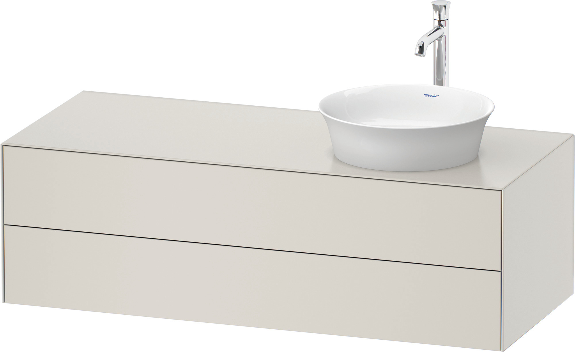 Duravit WTU White Tulip wandh,2 SchKa,B re. 408x1300x550mm, Nordic Weiß Seidenmatt
