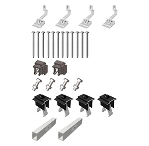 Schrägdach-Set, Schwarz, E +2 für Montage +2 Photovoltaikmodul