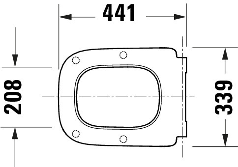 Duravit Univ. WC-Sitz Eckig Tief 448mm Üblap. Absenkaut. abnehmb. Scharn. Edelst. We
