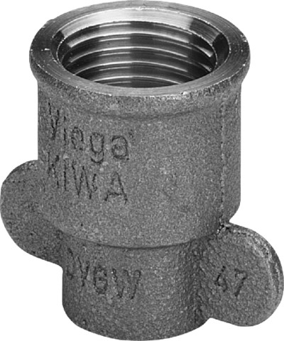 Viega Übergangsmuffe 94270GF mit Flügel in 15mm x Rp1/2 Rotguss
