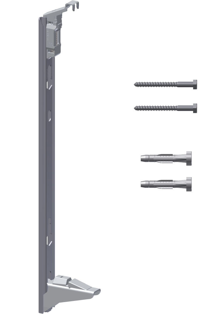 Kermi Wandschiene BH 600mm für Plan/Line-Flachheizkörper 3.Konsole