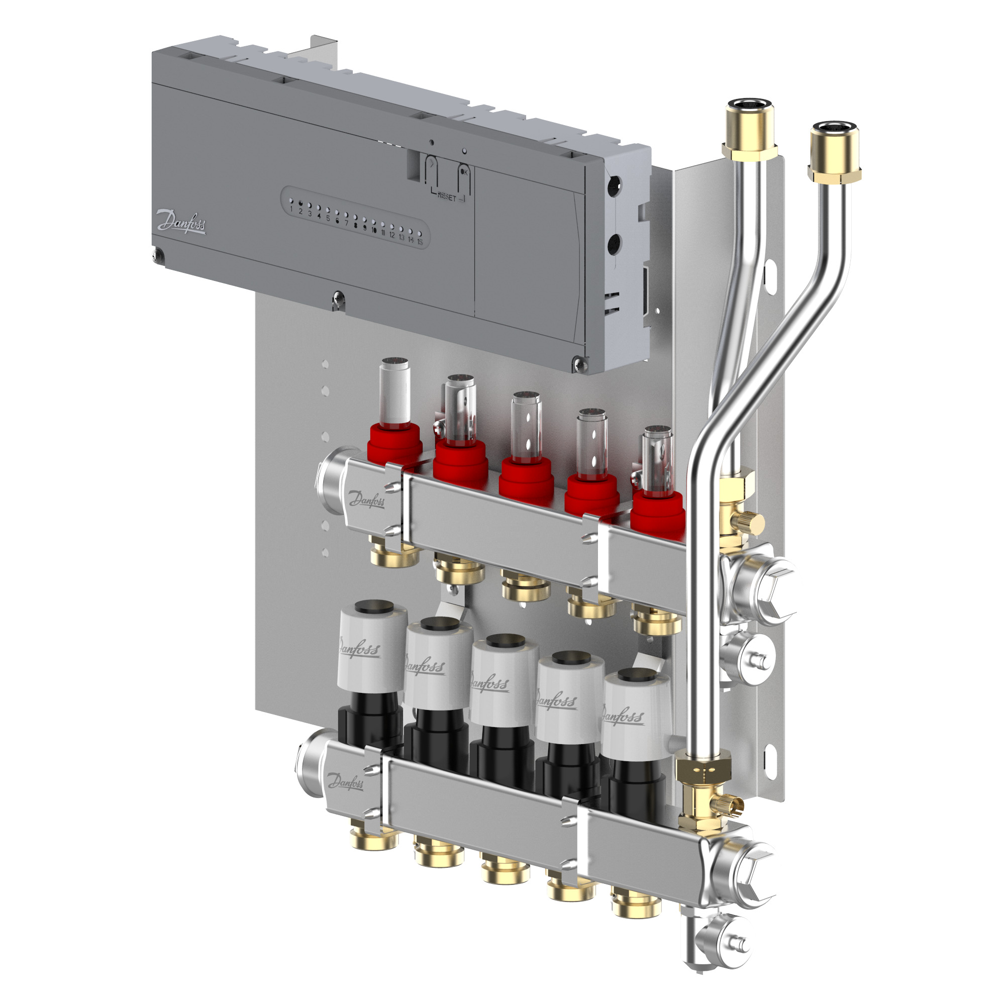 Danfoss Heizkreisverteiler Typ SGCi 5 HK u. Icon2 Hauptregler, TWA-A 230V