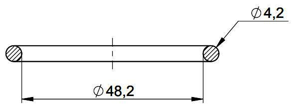MHG O-Ring Dichtung Deckel DN 60 für Abgasleitung Atec