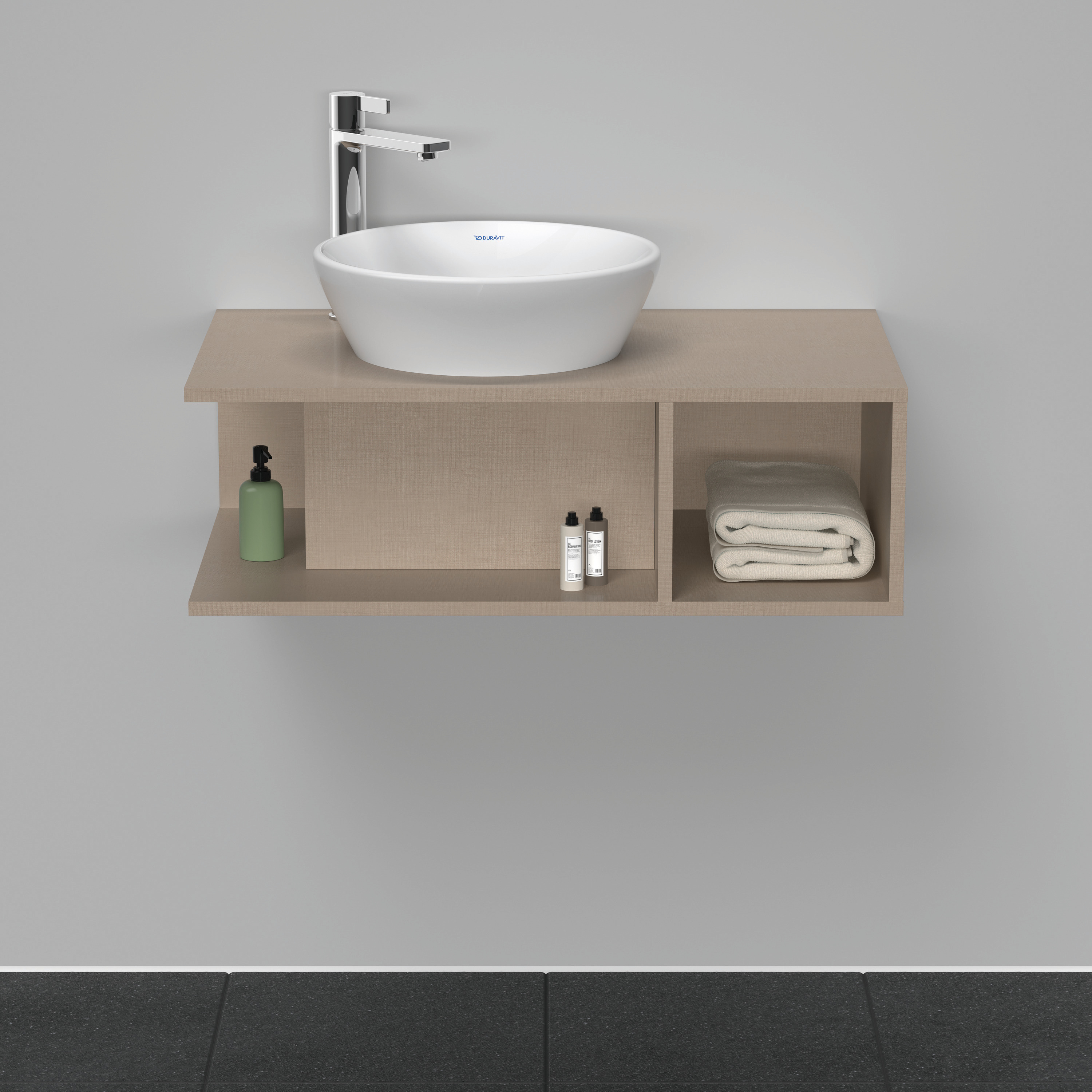 Duravit D-Neo WTU wandh.,1 offenes Fach r., 260x800x480mm, Leinen