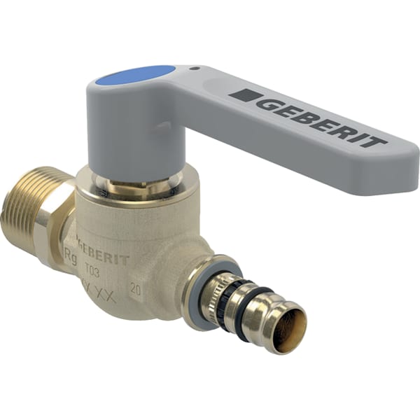 Geberit Mepla Kugelhahn mit AG mit Betätigungshebel Ms d26-R3/4
