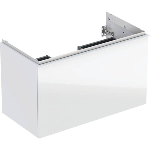 Geberit Acanto US für WT B:90cm, 1 Schubl. 1 i.Schubl., weiß hgl./Glas weiß Geberit Acanto US für WT B:90cm, 1 Schubl. 1 i.Schubl., weiß hgl./Glas weiß