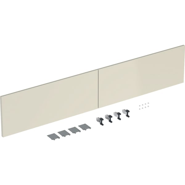 Geberit Schubladenfront Set (2 St.) für iCon US für DWT B:120cm, sand-grau glänzend