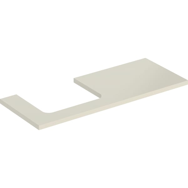 Geberit ONE WT-Platte, Ausschnitt li, für AWT 120x3x47cm, sandgrau hgl.
