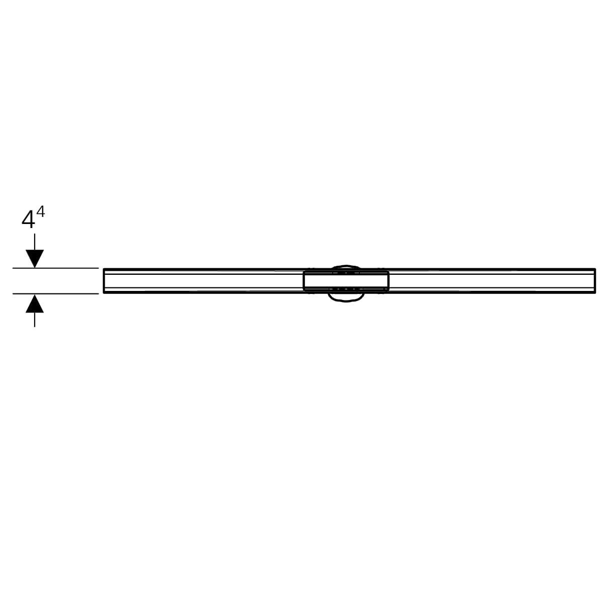 Geberit CleanLine80 Duschrinne 30-90cm schwarzchrom / gebürstet