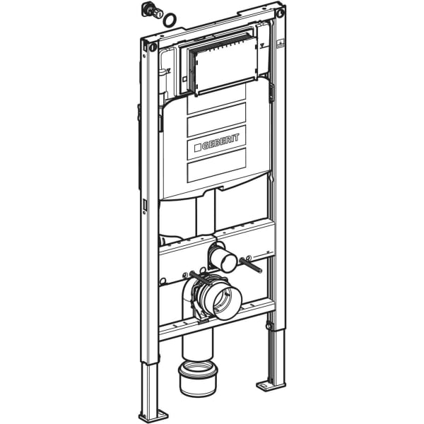 Geberit Duofix Element für WWC, 112 cm mit Sigma UP-SPK 12 cm