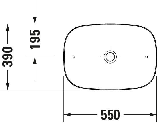 DU Aufsatzbecken 550mm Zencha, geschl. o.ÜL, o.HLB, Anthrazit Matt