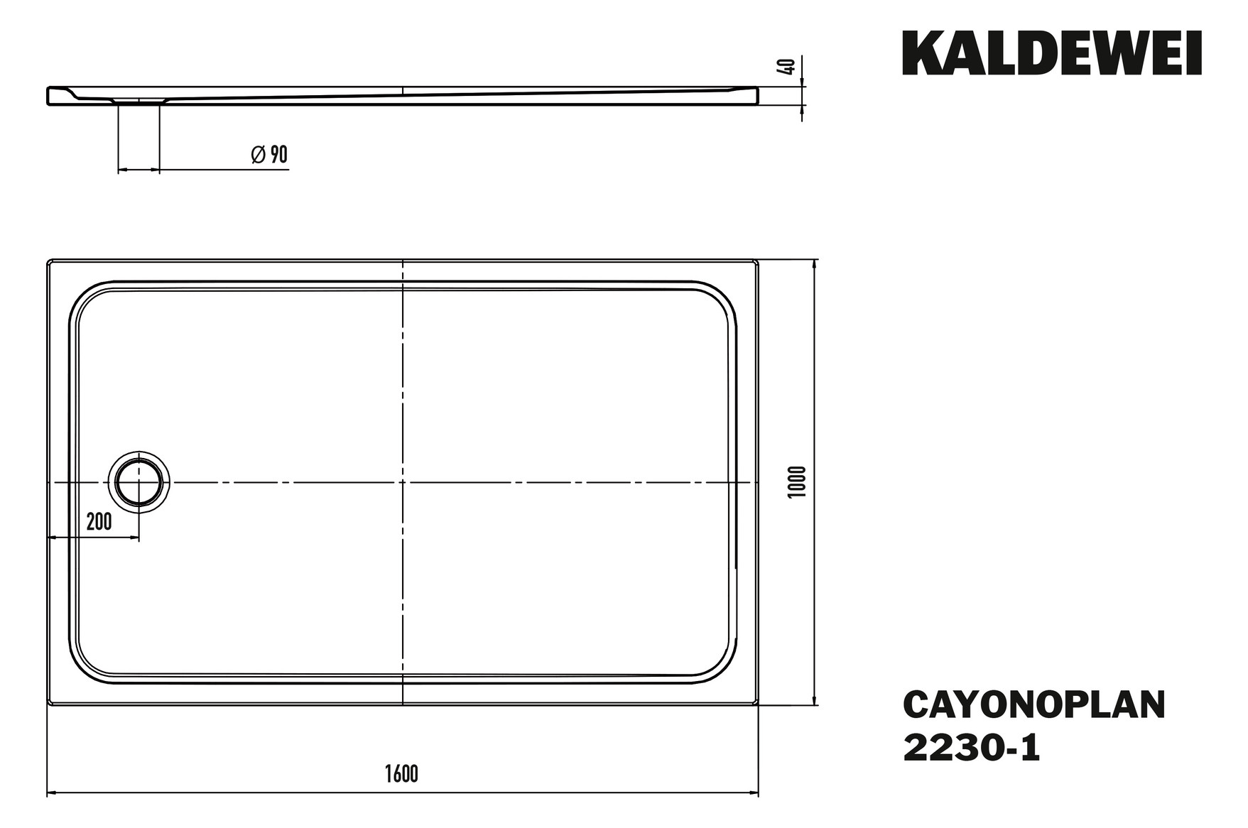 KA DW CAYONOPLAN Mod.2230-1,1000x1600mm, cool grey 30,Secure Plus