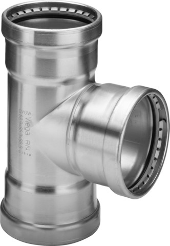 Viega T-Stück mit SC Sanpress Inox XL 2318XL in 108,0x28x108,0mm Edelstahl