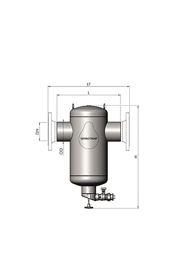 Spirotech Schlammabscheider SpiroTrap Magnet DN 200 - Flansch, 10 bar / 110 Grad