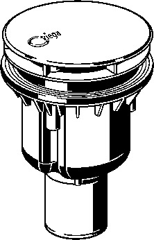 Viega Ablaufgarnitur Tempoplex 6965 in 115mmxDN40/50 Kunststoff verchromt