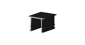 Endkappe, Schwarz, 40 x 37,1 mm für Montageschiene, (4 Stück)