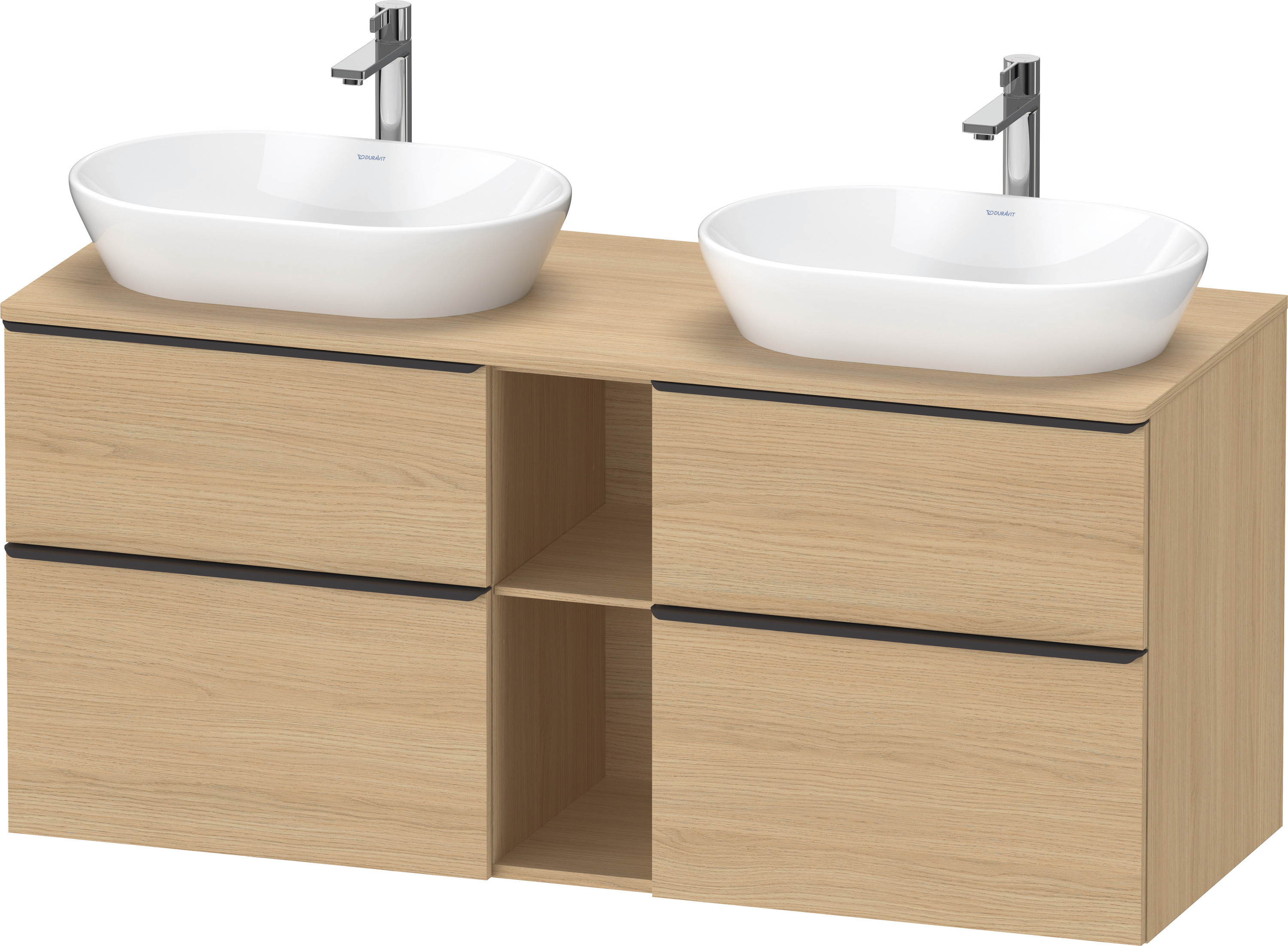 Duravit D-Neo,Kons-WTU,B,AZ:2,SBK:2,Gr:D Schw 1400x550x644mm,Wdh,Natur Eiche Matt,Dek.