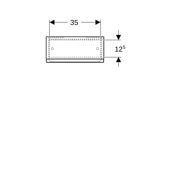 Geberit Renova Plan Hängeschrank m. 1 Tür 39x70x17,3cm, weiß