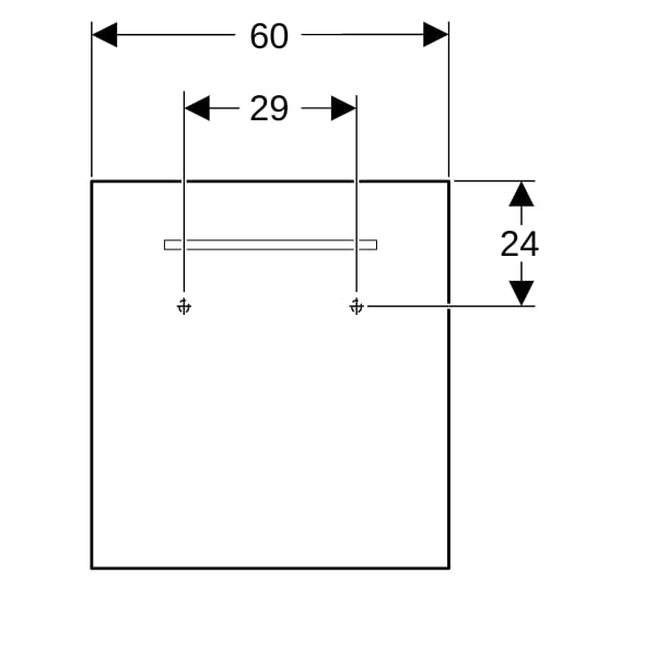 Geberit Renova Compact Lichtspiegel 60x65x3,5cm