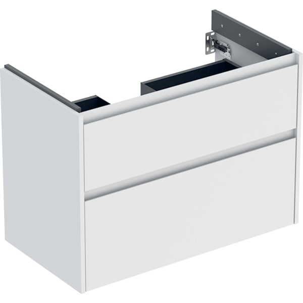 Geberit Renova Plan US f. WT, m. 2 Schubladen 84,6x60,6x44,6cm, weiß/l. seidenmatt