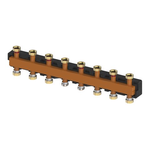 Flamco Verteilerbalken 4-fach, bis 7 Heizkreise, bis 70 KW
