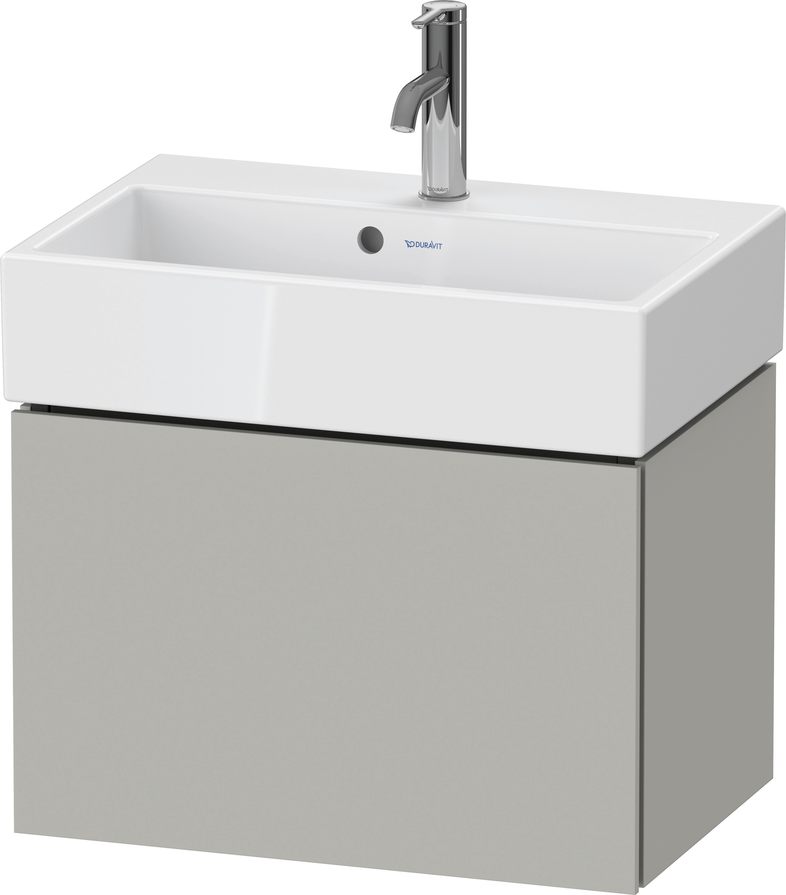 Duravit WTU L-Cube wandhängend, 1 Auszug 394x584x391mm, Betongrau Matt