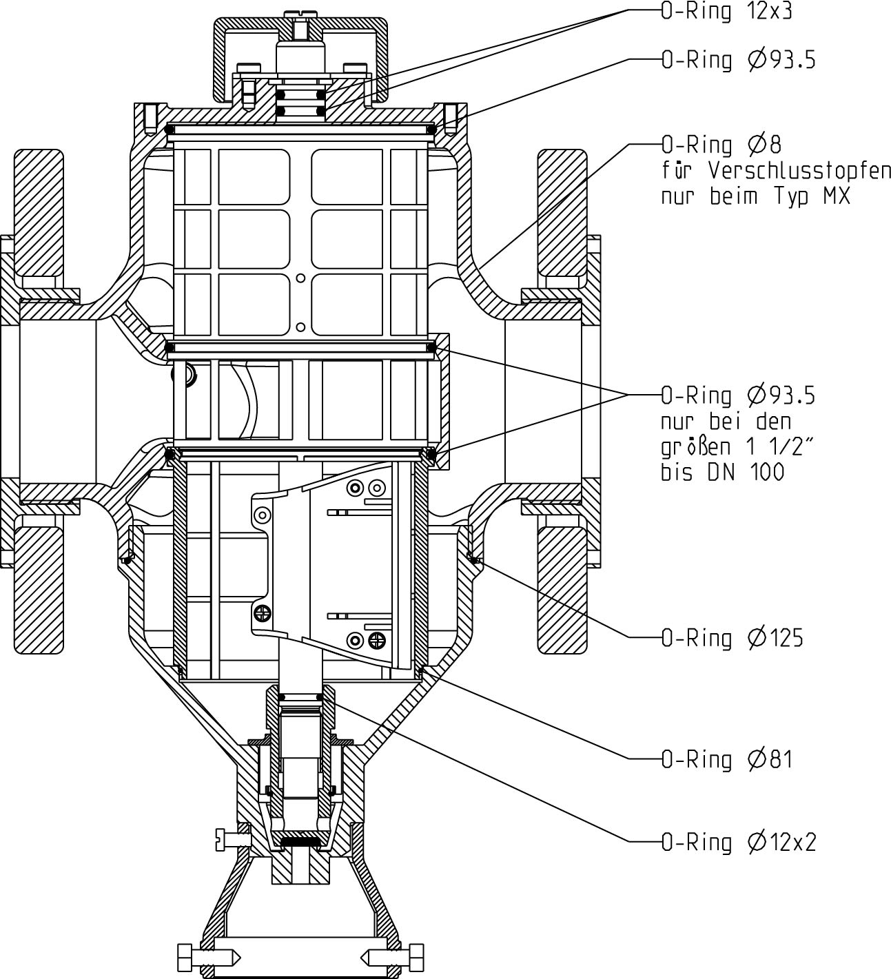 Gruenbeck Dichtungssatz MX/MXA ,MR/MRA DN 25- 100, silikonfrei