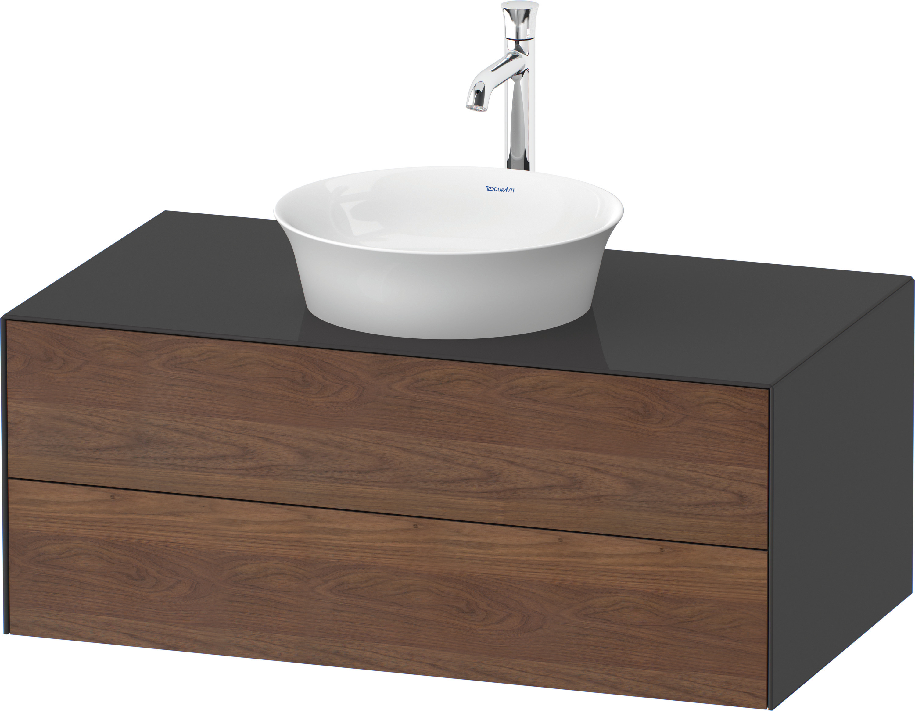 Duravit WTU White Tulip wandhängend, 2 SchKa 408x1000x550mm,A.Nussb.M/Graphit HGL