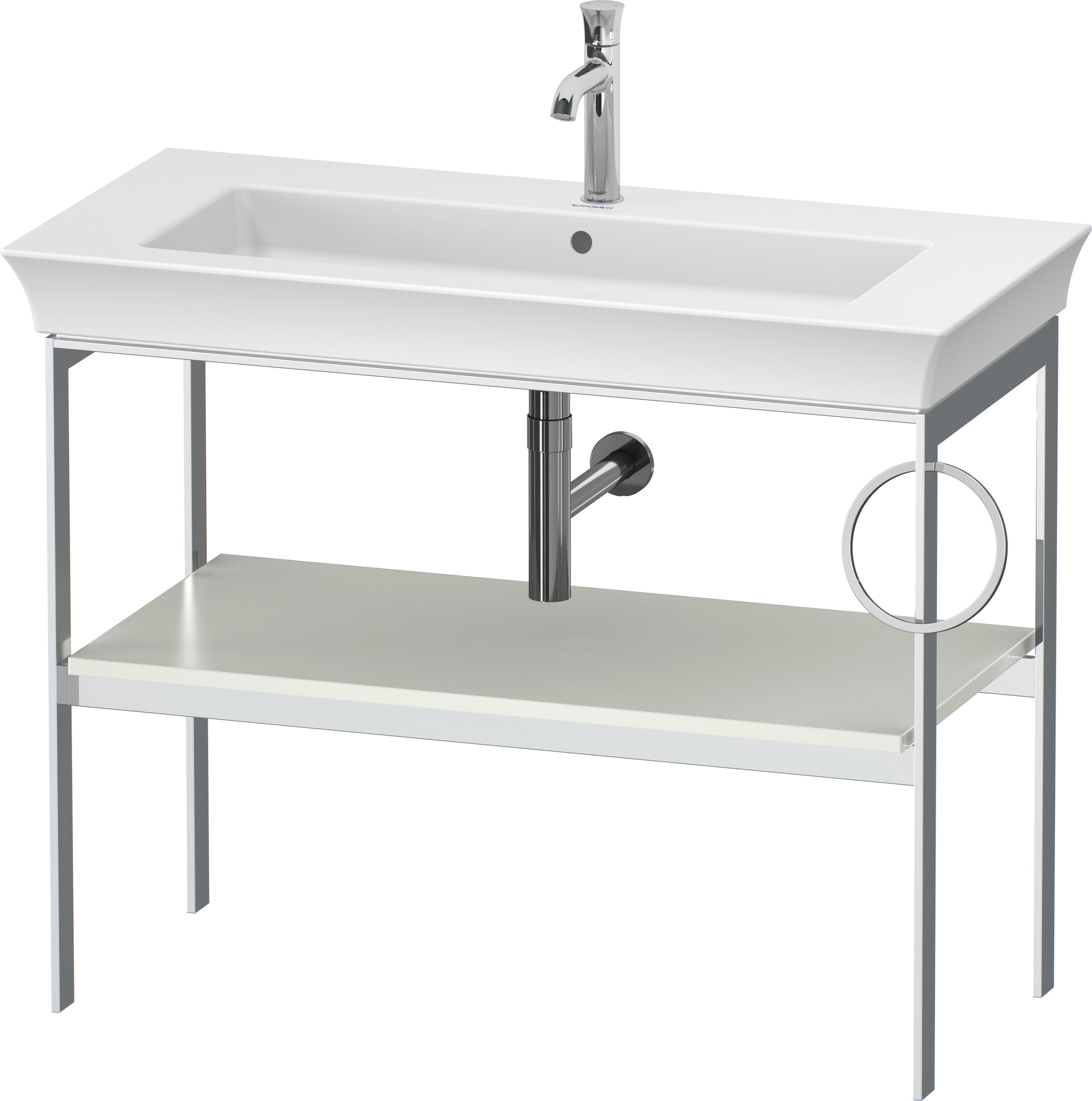 Duravit Metallkonsole bodenst. White Tulip 760x984x450,HH r.,Weiß Seidenmatt
