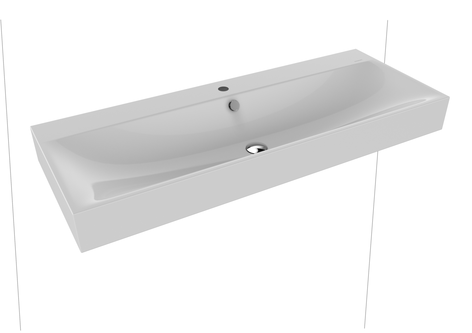 KA WB SILENIO WANDWASCHTISCH Mod.3046, 1200x460mm,man,PEFF,AD,m. 1HL,mÜL,chr