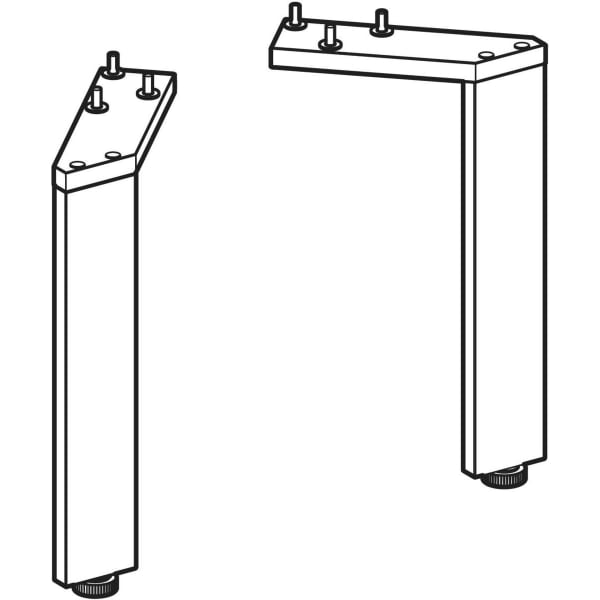 Geberit Set Füße schmal (2 St.), H:21,7cm hochglanz verchromt