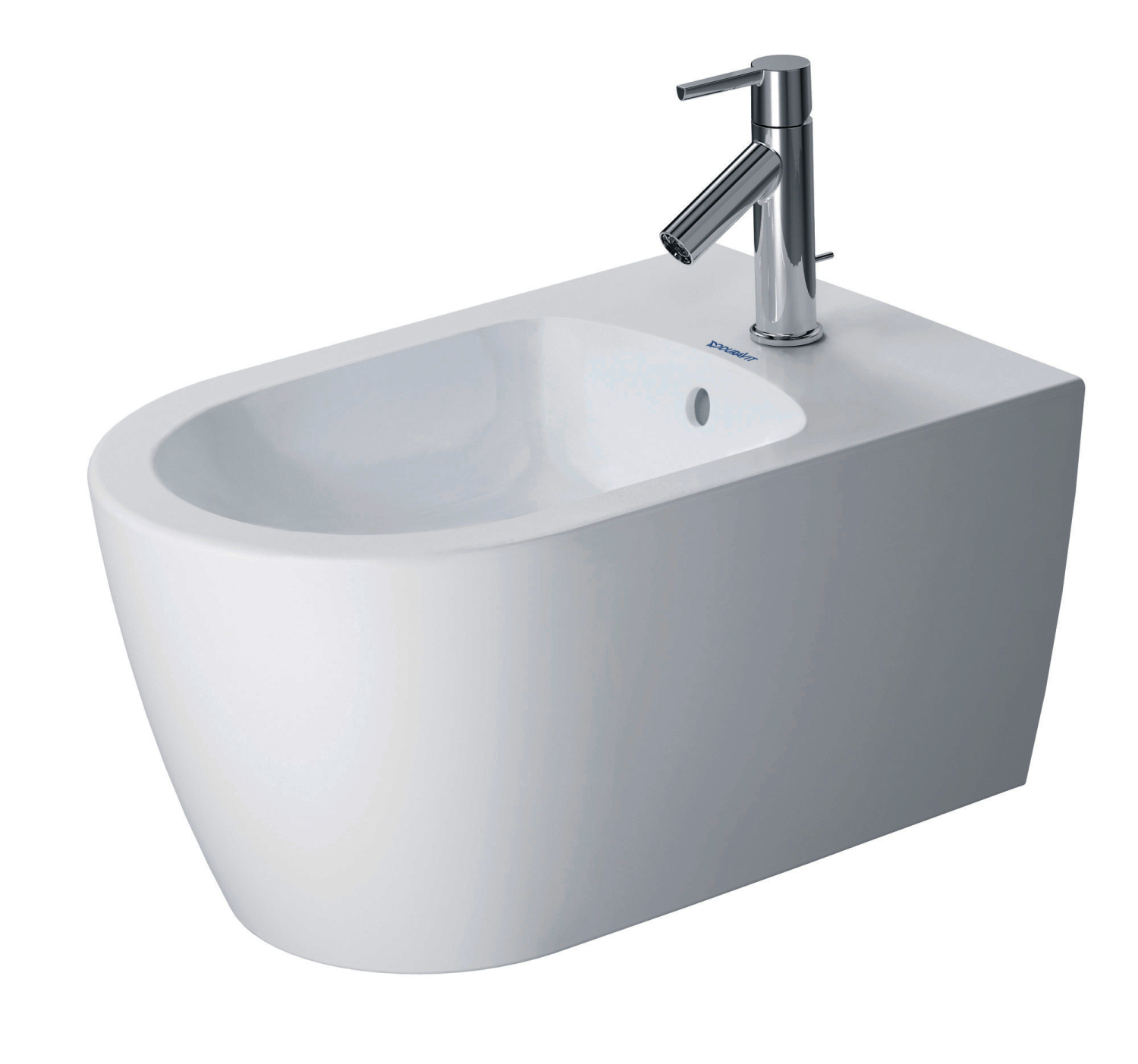 DU Wand-Bidet 570mm ME by Starck weiß seidenmatt, m. ÜL, m. HLB, 1 HL, WG
