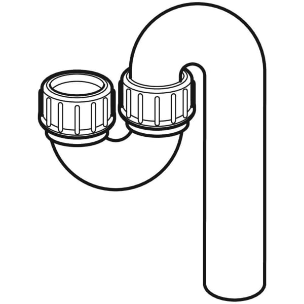 Geberit Rohrbogengeruchsverschluss für Becken D56/56 Einlauf verti. und Abgang verti.