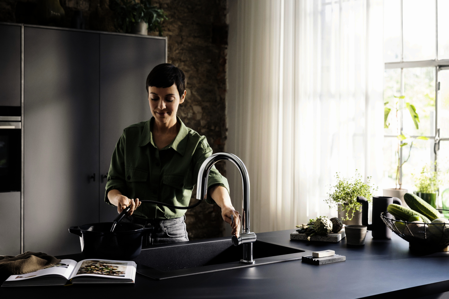 Hansgrohe SodaSystem 210 Aqittura M91 Ausziehauslauf 1j sBox Starter Set chrom