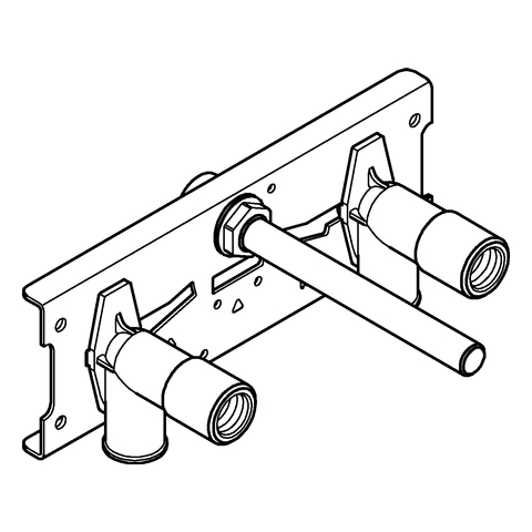 GROHE Thermostat-Rohbauset 39383 für Waschtisch-Wand-Thermostate