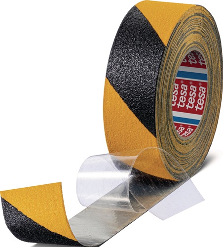 Antirutschklebeband extrem flex.60955 schwarz/gelb L.18 m,B.50mm TESA Antirutschklebeband extrem flex.60955 schwarz/gelb L.18 m,B.50mm TESA